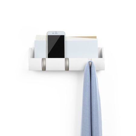 <p><span style="font-size: small;"><strong>UMBRA Стенен органайзер с 3 бр закачалки “CUBBY MINI</strong></span>“<br /><span style="font-size: small;"><strong>• </strong></span><strong>Цвят:</strong> бял <br />• <strong>С три метални отваряеми закачалки</strong><br />•<strong> За стенен монтаж ( с включени монтажни елементи)<br />• Подходящ за ключове, документи, аксесоари и др.<br /></strong>• <strong>Размер: </strong>26,7 x 6,4 х 7,6 cm<br />• <strong>Материал:</strong> метал / дърво ясен <br />• <strong>Максимално натоварване:</strong> 2,3 кг<br /><strong>Производител: UMBRA / Канада<br /></strong><em><strong>DESIGN:  WILLIAM MAK</strong></em></p><br />Марка: Umbra HK Limited <br />Модел: UMBRA 1004250-660<br />Доставка: 2-4 работни дни<br />Гаранция: 2 години