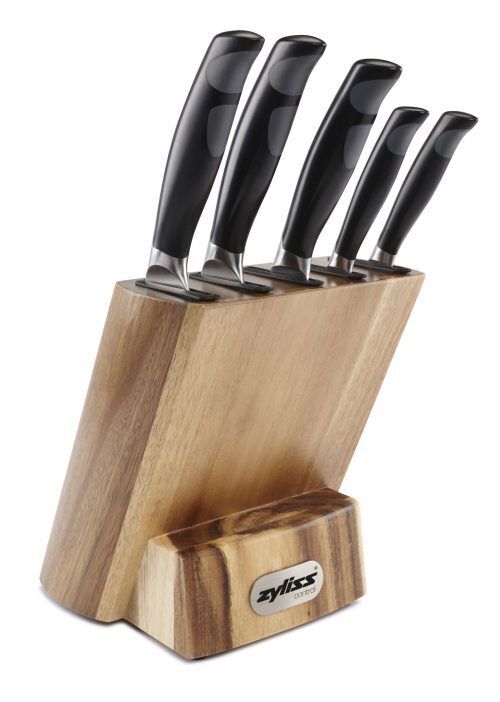 ZYLISS Комплект от 5 бр. ножове в дървен блок - серия "ZYLISS CONTROL"