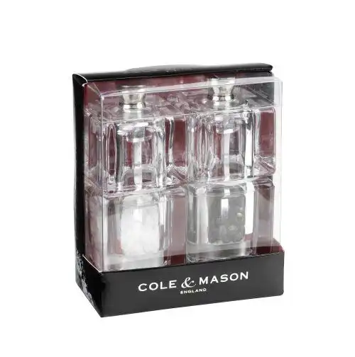 COLE & MASON К-т мелнички за сол и пипер “MINI CUBE“ - 9 см.