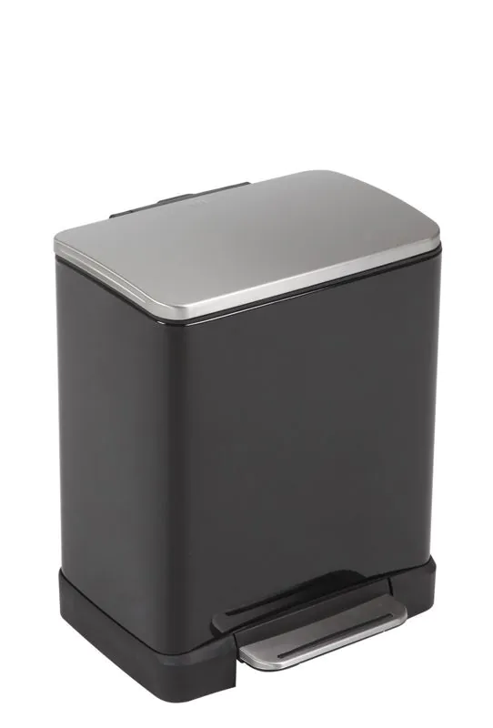 EKO Кош за отпадъци с педал “E-CUBE“ - 12 литра - черен