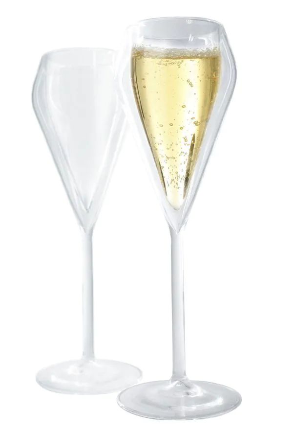 Vin Bouquet Комплект от 2 бр. двустенни стъклени чаши за шампанско