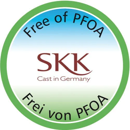 <br /><hr><br /><p><span style="font-size: medium;">Вече повече от 30 г. <strong>SKK, Германия</strong> произвежда съдове за готвене ,които непрекъснато надвишават очакванията на нашите клиенти. В производството на SKK се използват само безвредни алуминиеви сплави(без разтворими и тежки метали) сертифицирани по ISO 9000, които са без съдържание на никел и гарантират здравословно приготвяне на храната.</span></p><p><span style="font-size: medium;">Съдовете на SKK са с покритие, което:</span></p><p><span style="font-size: medium;">- <strong>Е НАПЪЛНО БЕЗВРЕДНО </strong>!!!</span></p><p><span style="font-size: medium;">- <strong>БЕЗ PFOA / перфлуороктанова-киселина /</strong></span></p><p><span style="font-size: medium;"><strong>                                </strong></span><img src="{{media url="/FreeofPFOA.jpg"}}" alt="" width="70" /><span style="font-size: medium;"><strong>  </strong></span><strong style="font-size: medium;">                               </strong></p><p><span style="font-size: medium;"><span style="color: #3366ff;">Titanium 2000 Plus Non-Stick </span>е незалепващо покритие на титаниева основа.<strong><br /></strong></span><span style="font-size: medium;">Съдовете от тази серия се характеризират с:</span><span style="font-size: medium;"><strong><br /></strong></span></p><p><span style="font-size: medium;"><span style="color: #99cc00;">-</span><span style="color: #ff0000;"><em><span style="color: #99cc00;">оптимално разпределение на топлинната енергия,чак до горния<span style="white-space: pre;"> ръб; </span></span></em></span></span></p><p><span style="font-size: medium; color: #99cc00;"><em>-изключителна устойчивост на надраскване и износване; </em></span></p><p><span style="font-size: medium; color: #99cc00;"><em>-абсолютна равнинност на дъното при високи температури; </em></span></p><p><span style="font-size: medium; color: #99cc00;"><em>-позволява готвене с малко мазнина; </em></span></p><p><span style="font-size: medium; color: #99cc00;"><em>-лесно почистване - благодарение на незалепващата повърхност;</em></span></p><p><span style="font-size: medium; color: #99cc00;"><em>-препоръчва се и за хора алергични към метали</em></span></p><p><span style="font-size: medium;">Дъното е с дебелина  от 8 до 12 мм, което го предпазва от деформации при много високи температури.</span></p><p><span style="font-size: medium;">Термоустойчивите и топлоизолирани дръжки гарантират безопасна и лесна работа.Дръжките са от висококачествен бакелитов материал и могат безпроблемно да се ползват във фурната до 260°C</span></p><p><span style="font-size: medium;">Готвенете в летите <strong>SKK</strong> съдове отговаря като вкусови качества на готвенето в дебелостенни глинени и керамични съдове, с които в древни времена са готвели нашите прародители. </span></p><p><span style="font-size: medium;">Уникалният вкус и бързото приготвяне ще Ви донесат истинско удоволствие!</span></p><p><span style="text-decoration: underline; font-size: medium;"><strong>Тази серия се предлага в следните размери и форми:</strong></span></p><p><span style="font-size: medium;">Дълбока тенджера с капак -  Ø 16см - код SKK 252</span></p><p><span style="font-size: medium;">Дълбока тенджера с капак -  Ø 20см - код SKK 250</span></p><p><span style="font-size: medium;">Дълбока тенджера с капак -  Ø 24см - код SKK 254</span></p><p><span style="font-size: medium;"><span>Дълбока тенджера с капак -  Ø 26см - код SKK 256</span></span></p><p><span style="font-size: medium;"><span><span>Дълбока тенджера с капак -  Ø 28см - код SKK 259</span><br /><br /></span></span></p><p><br /><br /></p>