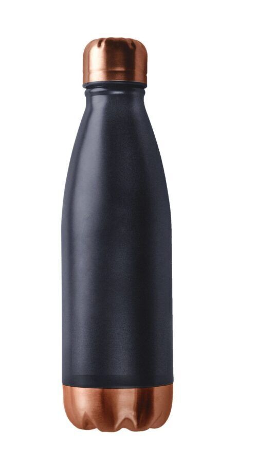 <br /><hr><br />ASOBU Двустенна термо бутилка с вакуумна изолация “CENTRAL PARK“ - 500 мл - цвят черен/мед
