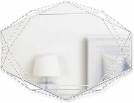 UMBRA Огледало за стена “PRISMA“ - цвят бял