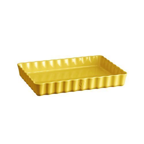EMILE HENRY Керамична форма за тарт "DEEP RECTANGULAR TART DISH" - цвят жълт