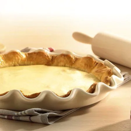 <p><strong>EMILE HENRY Керамична форма за тарт "RUFFLED TART DISH" </strong><br />• <strong>Ръчно изработена от 100% естествени материали<br />• Устойчива на температури: </strong>- 20º С до + 270º С<strong><br />• Равномерно разпределение на топлината<br />• Задържа топлината на ястието по-дълго от обикновените съдове<br />• Висока устойчивост на надраскване <br /></strong>• <strong>Материал:  <span style="color: #ff0000;">HR® Ceramic (High Resistance) <span style="color: #000000;">/</span></span></strong><span style="color: #ff0000;"><span style="color: #000000;"> Високо устойчива керамика</span></span><strong><span style="color: #ff0000;"><span style="color: #000000;"> / </span><br /><span style="color: #000000;">• Без съдържание на олово, кадмий и никел</span><br /><span style="color: #000000;">• Размер: </span></span></strong><span style="color: #ff0000;"><span style="color: #000000;">Ø</span></span><span style="color: #ff0000;"><span style="color: #000000;"> </span></span><span style="color: #ff0000;"><span style="color: #000000;">33 см х 4,5 см (h)<br /></span></span><span style="color: #ff0000;"><span style="color: #000000;">• <strong>Вместимост:</strong> 1 литър</span><br /><span style="color: #000000;"><strong>• Тегло: </strong>1,38 кг</span><br /><span style="color: #000000;">• <strong>Цвят: </strong>екрю</span><br /><span style="color: #000000;">• <strong>Подходяща за: </strong>фурна / микровълнова фурна / фризер / съдомиялна машина</span><br /><strong><span style="color: #000000;">Производител: EMILE HENRY / Франция</span></strong></span></p><br />Марка: Emile Henry <br />Модел: EH 6087-02<br />Доставка: 2-4 работни дни<br />Гаранция: 2 години