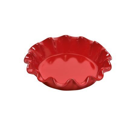 EMILE HENRY Керамична форма за пай "RUFFLED PIE DISH"- Ø 27 см - цвят червен