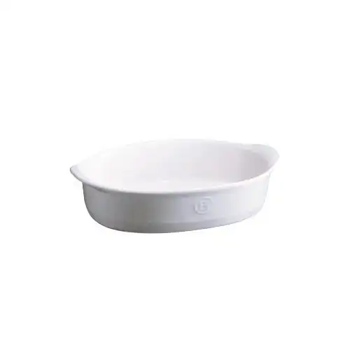 EMILE HENRY Керамична тава "SMALL OVAL OVEN DISH" - цвят бял