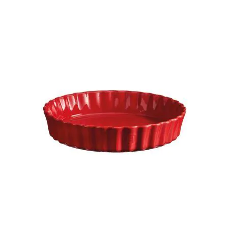 EMILE HENRY Форма за тарт Ø 24 см "DEEP FLAN DISH"- цвят червен