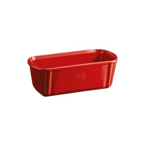 EMILE HENRY Керамична правоъгълна форма за печене "SMALL LOAF DISH" - 24 х 11  - цвят червен