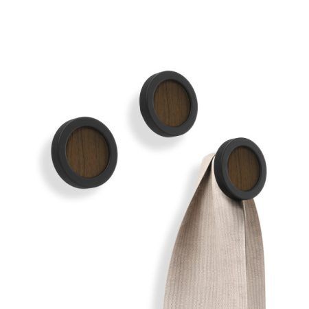 UMBRA Комплект от 3 бр закачалки “HUB“- цвят черен / орех