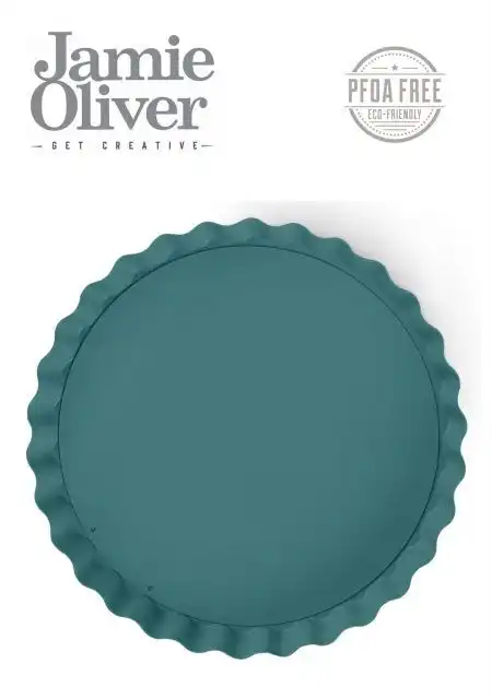 JAMIE OLIVER Вълнообразна форма с падащо дъно - Ø 25 см - цвят атлантическо зелено