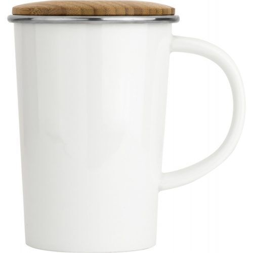 BREDEMEIJER Порцеланова чаша за чай с филтър и бамбуков капак - 400мл.