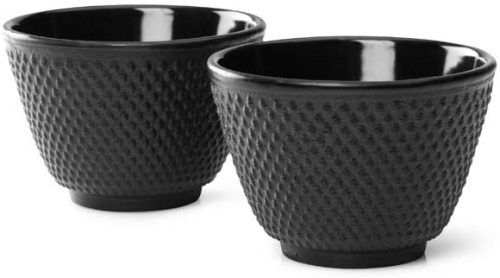 BREDEMEIJER Комплект от 2бр чугунени чаши за чай “Jang“ - цвят черен