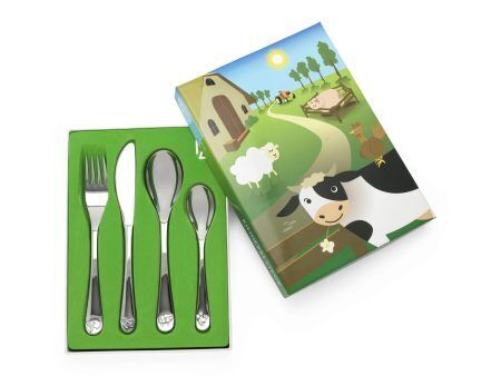 ZILVERSTAD Комплект детски прибори за хранене “Ферма“ - 4 части