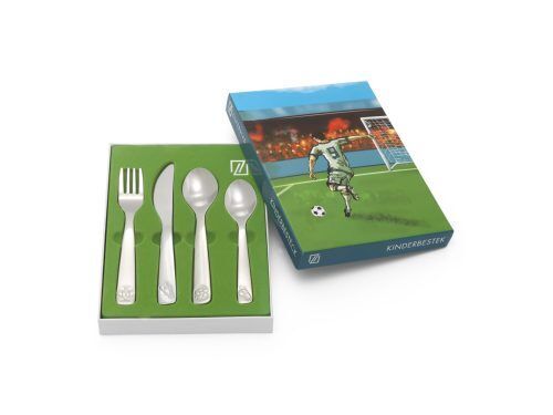 ZILVERSTAD Комплект детски прибори за хранене “Футбол“ - 4 части