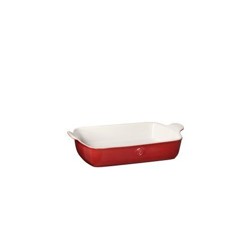 EMILE HENRY Правоъгълна форма за печене "INDIVIDUAL RECTANGULAR DISH" - 14 х 20см - цвят бяло и червено