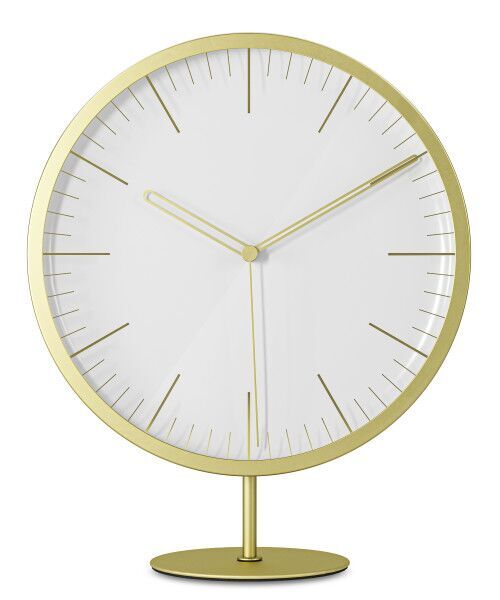 UMBRA Часовник за стена или маса “INFINITY“ - цвят месинг