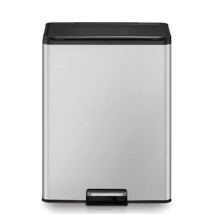 EKO Кош за разделно събиране “ESSENTIAL“ - 2 х 20 л.- хром мат