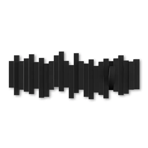UMBRA Закачалка за стена с 5 бр. закачалки “STICKS“ - цвят черен