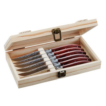 GEFU Луксозен комплект ножове за стек в дървена кутия “RANCHO“