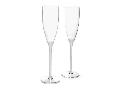 ZILVERSTAD Сет от 2 бр. чаши за шампанско със сребърно покритие “Smooth“