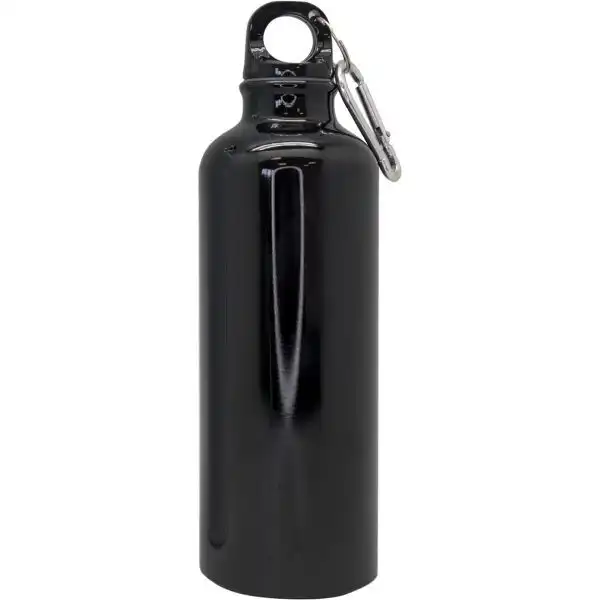 Nerthus Туристическа бутилка с карабинер - цвят черен - 500 мл.