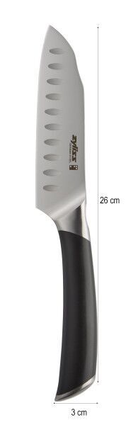 <br /><hr><br /><p>Ножът Comfort Pro Mini Santoku има релеф по протежение на острието, за да предотврати залепването на продуктите, които режете. С 12 см острие, този нож Santoku е изключително лесен и удобен за използване</p><p>Ергономичната дръжка е проектирана за максимален комфорт при ежедневна употреба. Тя стои удобно в ръката, което позволява здрав и стабилен захват дори при продължителна употреба.</p><p>Всеки нож има точки за контрол по време на рязане. В основата на острието, при дръжката, е точка за палеца на режещата ръка, която осигурява лесно направляване на ножа, баланс и контрол по време на работа. Точката в горната част на острието е за помощ от свободната ръка, за по-добър контрол при прецизно рязане.</p><p><object width="620" height="350" data="https://www.youtube.com/v/-HrHVXM3XaE" type="application/x-shockwave-flash"><param name="src" value="https://www.youtube.com/v/-HrHVXM3XaE" /></object></p>
