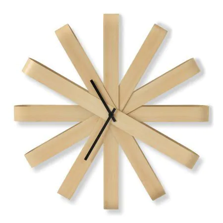 <p><span style="font-size: small;"><strong>UMBRA Дървен часовник за стена “RIBBONWOOD“ <br /></strong></span> •<strong> Цвят:</strong> натурално дърво<br /> • <strong>Размери:</strong> 51 х 51 х 10 см (ДхШхВ)<br />• <strong>Размер на опаковката: </strong>54 х 54 х 14 см<br />• <strong>Тегло:</strong> 0,44 кг<br />• <strong>Материал:</strong> дърво <br /> • <strong>Безшумен механизъм </strong><br />• <strong>Захранване: </strong>1 бр батерия АА ( не са включени) <br /><strong>Производител: UMBRA / Канада </strong><br /><em><strong>DESIGN: MICHELLE IVANKOVIC & UMBRA STUDIO</strong></em></p><br />Марка: Umbra HK Limited <br />Модел: UMBRA 118071-390<br />Доставка: 2-4 работни дни<br />Гаранция: 2 години
