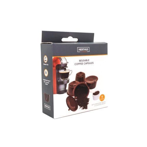 <p><strong>Nerthus Комплект кафе капсули за кафемашини DOLCE GUSTO - 6 части</strong><br /><span>Размери: 2.5 см х 3.5 см х 3.5 см.</span><br /><span>Цвят: кафяв<br />Съвместими с кафемашини DOLCE GUSTO<br /></span><span>Материал: Пластмаса</span><br /><span>Производител: </span><strong>Vin Bouquet, Испания</strong></p><br />Марка: Vin Bouquet <br />Модел: VB FIH 837<br />Доставка: 2-4 работни дни<br />Гаранция: 2 години
