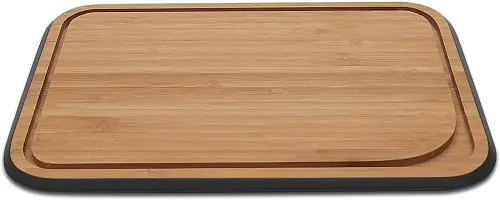 PEBBLY Бамбукова дъска за рязане размер S - 25х18 см - черен кант