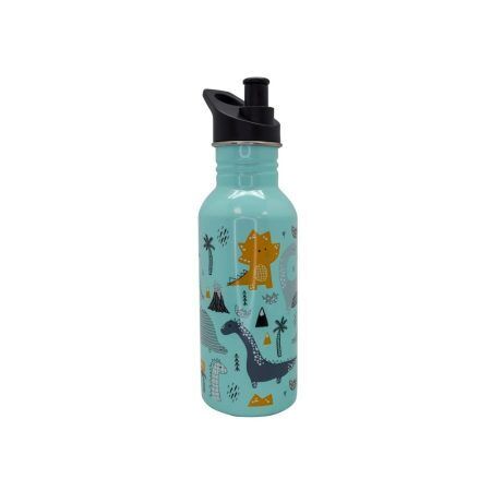 Nerthus Детска бутилка с дръжка и сламка “ДИНОЗАВРИ“ - 500 мл.