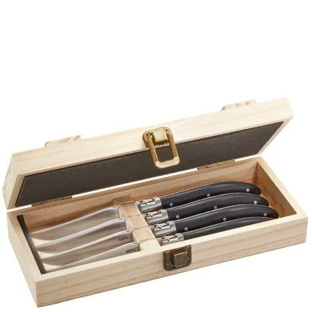 GEFU Комплект ножове за стек в дървена кутия BASCO