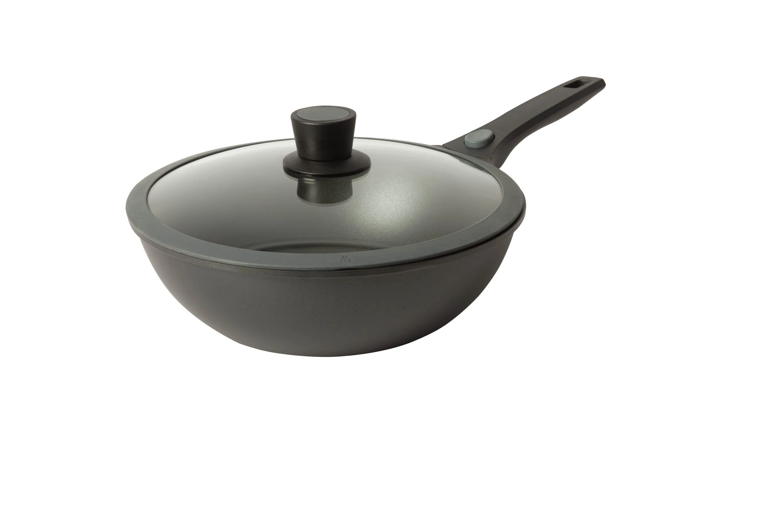 SKK Индукционен тиган WOK с мобилна дръжка и капак – h 8,5см – ∅ 30