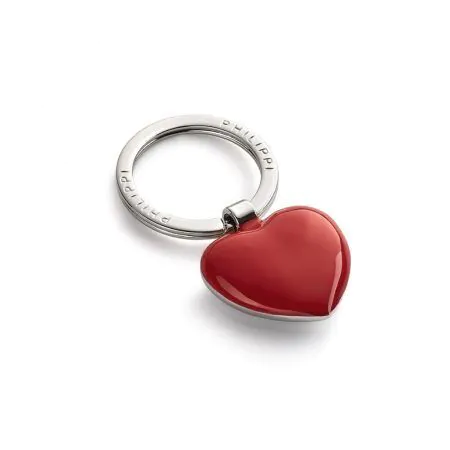 PHILIPPI Ключодържател сърце “SWEETHEART“ - червено / хром