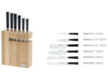 IVO Cutelarias Комплект ножове със стойка "ASIAN" – 6 части
