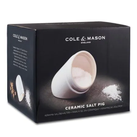 <p><span style="font-size: small;"><strong>COLE&MASON Керамичен канистер за сол<br /></strong></span>• <strong>Материал:</strong> керамика<br />• <strong>Височина на канистера:</strong> 147 мм.<br />• <strong>Дълбочина на канистера:</strong> 160 мм.<br />• <strong>Ширина на канистера</strong><strong>:</strong> 115 мм.<br />• <strong>Тегло на канистера:</strong> 0.706 кг.<br />• <strong>Подходящ за съдомиялна машина<br /></strong>• <strong>Цвят:</strong> бял<br /><strong><strong>Производител: Cole&Mason / Англия</strong></strong></p><br />Марка: COLE & MASON <br />Модел: Cole & Mason H 121923<br />Доставка: 2-4 работни дни<br />Гаранция: 2 години