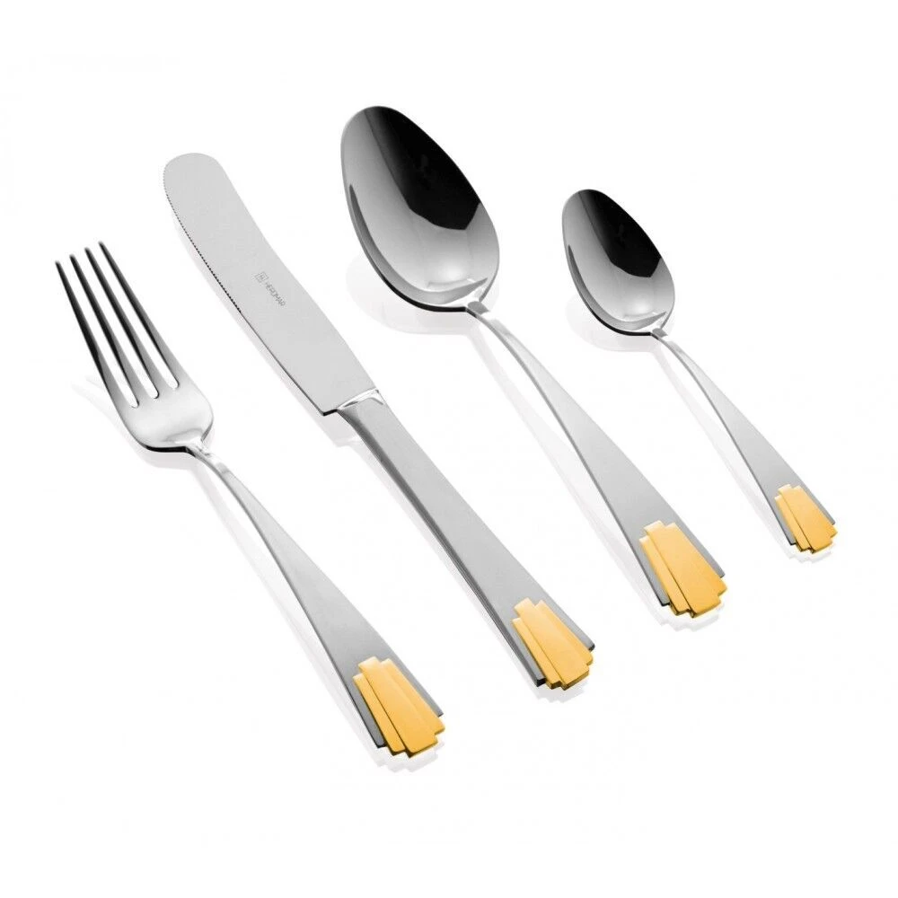 HERDMAR Комплект прибори за хранене “EMPIRE“ – 51 части с позлатен елемент