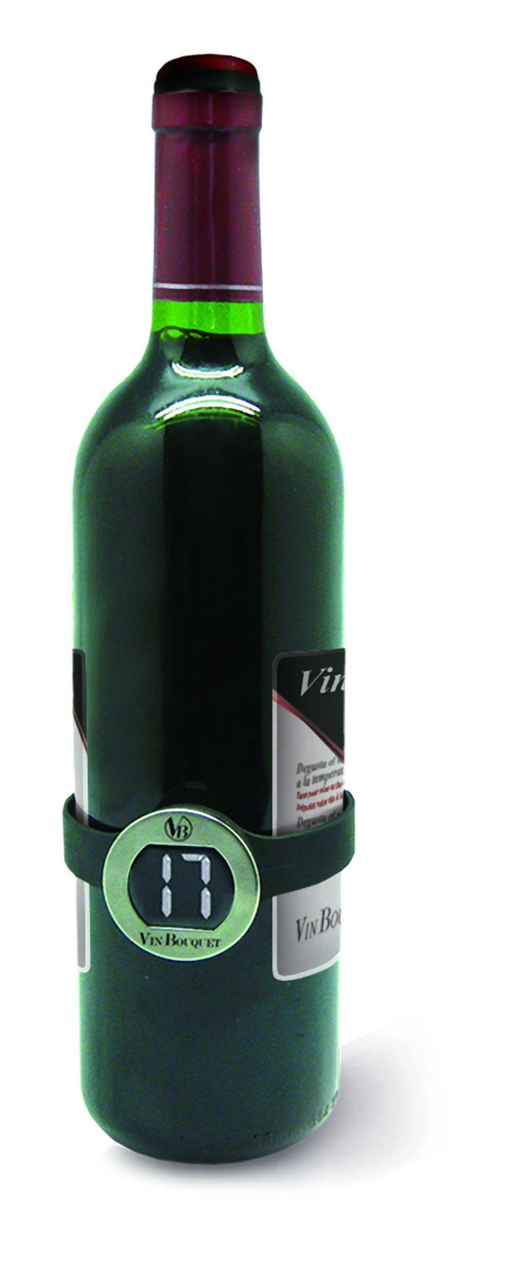 <p><em><span style="font-size: medium;"><strong>Цифров термометър за бутилки </strong></span></em><p>Размери на опаковката: 15.5 см/9.5 см/5.5 см.<br />Тегло: 0.023 кг.<br />Производител: <strong>Vin Bouquet, Испания</strong><br />Марка: Vin Bouquet <br />Модел: VB FIC 004<br />Доставка: 2-4 работни дни<br />Гаранция: 2 години