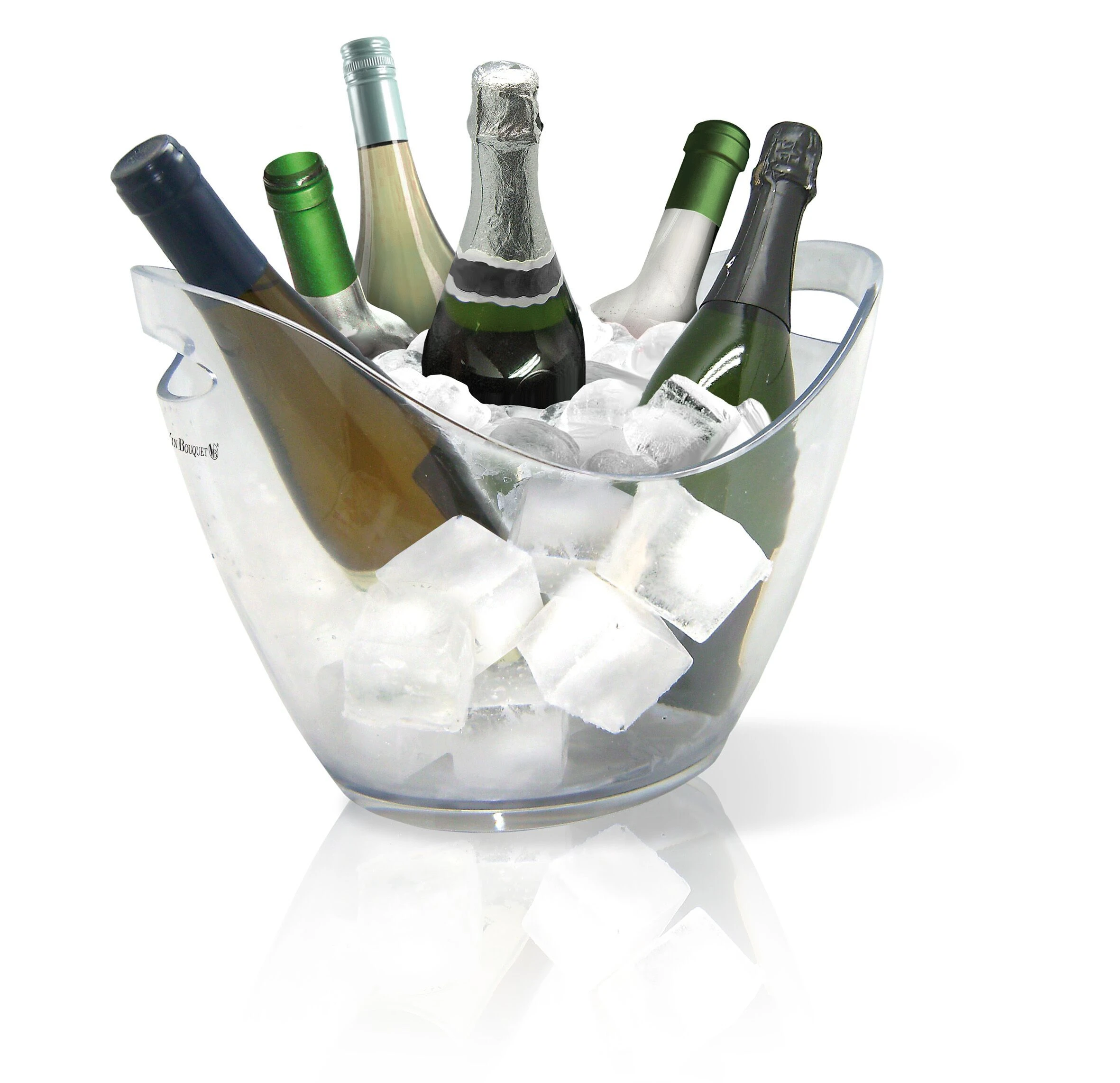 Vin Bouquet Прозрачен охладител за бутилки „ICE BUCKET“ – за  6 бутилки