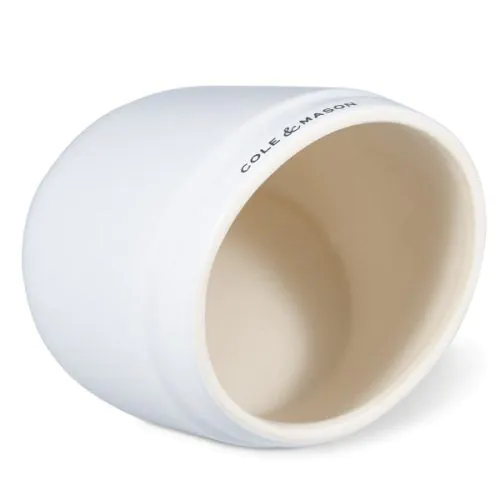 <p><span style="font-size: small;"><strong>COLE&MASON Керамичен канистер за сол<br /></strong></span>• <strong>Материал:</strong> керамика<br />• <strong>Височина на канистера:</strong> 147 мм.<br />• <strong>Дълбочина на канистера:</strong> 160 мм.<br />• <strong>Ширина на канистера</strong><strong>:</strong> 115 мм.<br />• <strong>Тегло на канистера:</strong> 0.706 кг.<br />• <strong>Подходящ за съдомиялна машина<br /></strong>• <strong>Цвят:</strong> бял<br /><strong><strong>Производител: Cole&Mason / Англия</strong></strong></p><br />Марка: COLE & MASON <br />Модел: Cole & Mason H 121923<br />Доставка: 2-4 работни дни<br />Гаранция: 2 години