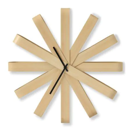 <p><span style="font-size: small;"><strong>UMBRA Дървен часовник за стена “RIBBONWOOD“ <br /></strong></span> •<strong> Цвят:</strong> натурално дърво<br /> • <strong>Размери:</strong> 51 х 51 х 10 см (ДхШхВ)<br />• <strong>Размер на опаковката: </strong>54 х 54 х 14 см<br />• <strong>Тегло:</strong> 0,44 кг<br />• <strong>Материал:</strong> дърво <br /> • <strong>Безшумен механизъм </strong><br />• <strong>Захранване: </strong>1 бр батерия АА ( не са включени) <br /><strong>Производител: UMBRA / Канада </strong><br /><em><strong>DESIGN: MICHELLE IVANKOVIC & UMBRA STUDIO</strong></em></p><br />Марка: Umbra HK Limited <br />Модел: UMBRA 118071-390<br />Доставка: 2-4 работни дни<br />Гаранция: 2 години