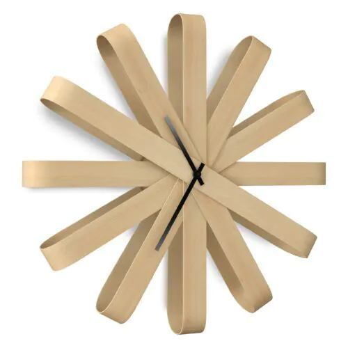 <p><span style="font-size: small;"><strong>UMBRA Дървен часовник за стена “RIBBONWOOD“ <br /></strong></span> •<strong> Цвят:</strong> натурално дърво<br /> • <strong>Размери:</strong> 51 х 51 х 10 см (ДхШхВ)<br />• <strong>Размер на опаковката: </strong>54 х 54 х 14 см<br />• <strong>Тегло:</strong> 0,44 кг<br />• <strong>Материал:</strong> дърво <br /> • <strong>Безшумен механизъм </strong><br />• <strong>Захранване: </strong>1 бр батерия АА ( не са включени) <br /><strong>Производител: UMBRA / Канада </strong><br /><em><strong>DESIGN: MICHELLE IVANKOVIC & UMBRA STUDIO</strong></em></p><br />Марка: Umbra HK Limited <br />Модел: UMBRA 118071-390<br />Доставка: 2-4 работни дни<br />Гаранция: 2 години