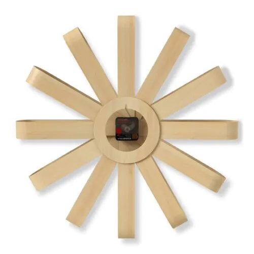 <p><span style="font-size: small;"><strong>UMBRA Дървен часовник за стена “RIBBONWOOD“ <br /></strong></span> •<strong> Цвят:</strong> натурално дърво<br /> • <strong>Размери:</strong> 51 х 51 х 10 см (ДхШхВ)<br />• <strong>Размер на опаковката: </strong>54 х 54 х 14 см<br />• <strong>Тегло:</strong> 0,44 кг<br />• <strong>Материал:</strong> дърво <br /> • <strong>Безшумен механизъм </strong><br />• <strong>Захранване: </strong>1 бр батерия АА ( не са включени) <br /><strong>Производител: UMBRA / Канада </strong><br /><em><strong>DESIGN: MICHELLE IVANKOVIC & UMBRA STUDIO</strong></em></p><br />Марка: Umbra HK Limited <br />Модел: UMBRA 118071-390<br />Доставка: 2-4 работни дни<br />Гаранция: 2 години