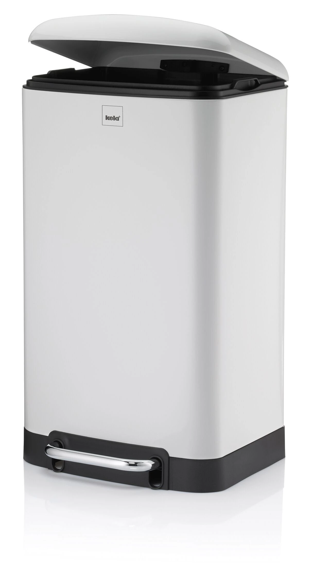 KELA Кош за отпадъци с педал “Davino“ – бял – 30 л.
