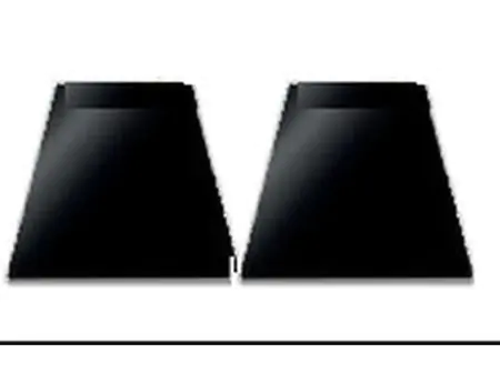PEBBLY Комплект 2 бр. защитни стъклени кухненски дъски за двоен котлон  50х28 см. - черна