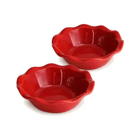 EMILE HENRY Комплект 2 броя малки форми за пай "2 MINI PIE DISH" - цвят червен