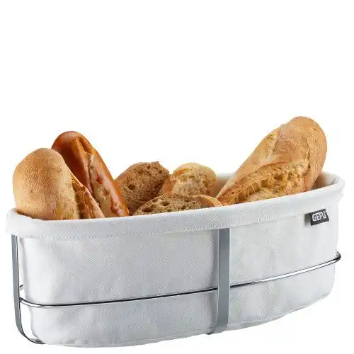 GEFU Панер за хляб BRUNCH - овален - бял