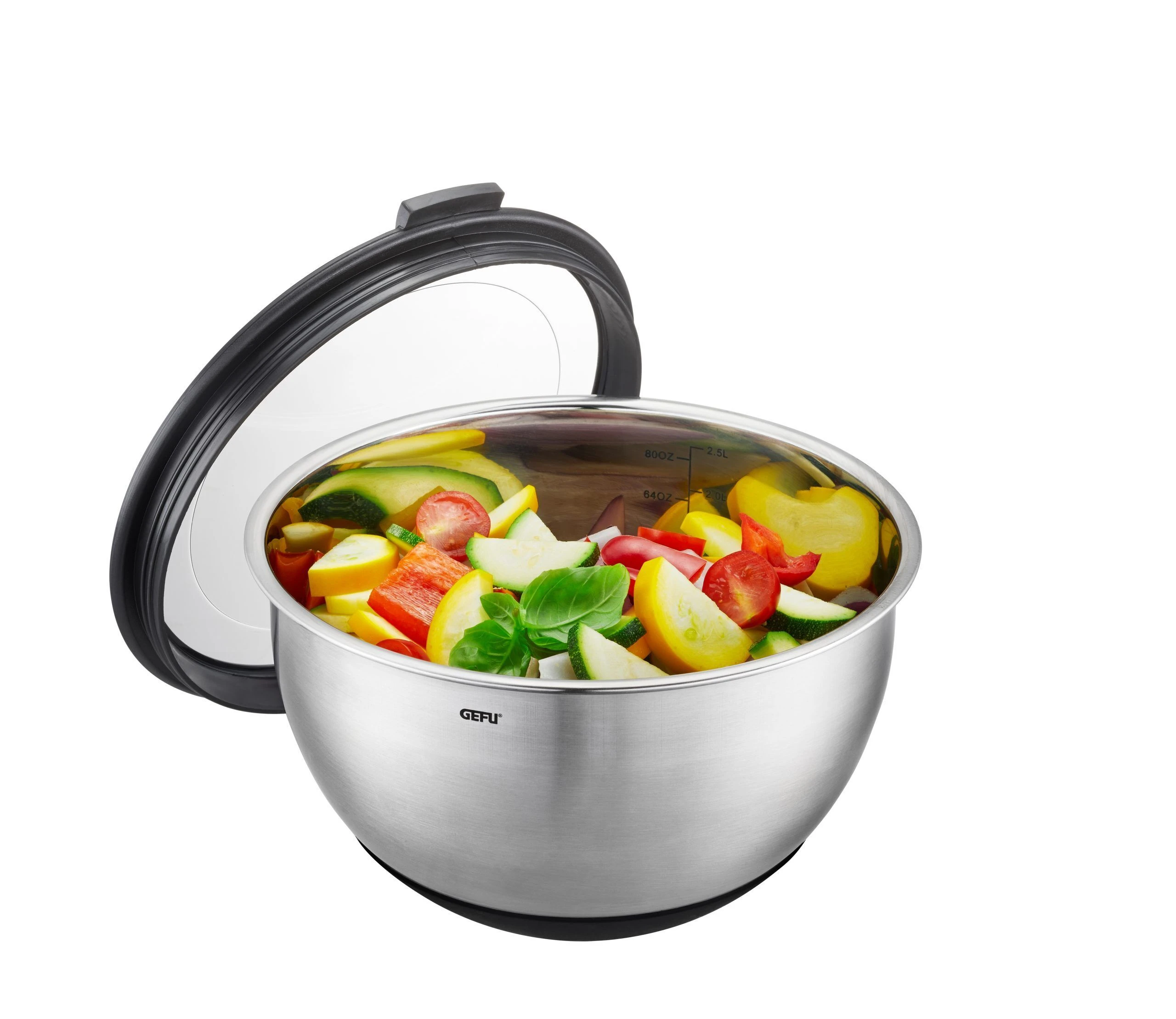 GEFU Стоманена купа с капак MUOVO – Ø 20 cм