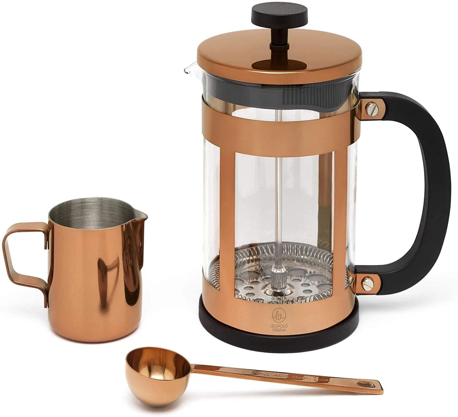 LEOPOLD VIENNA Комплект за кафе от 3 части – 800 мл – цвят меден